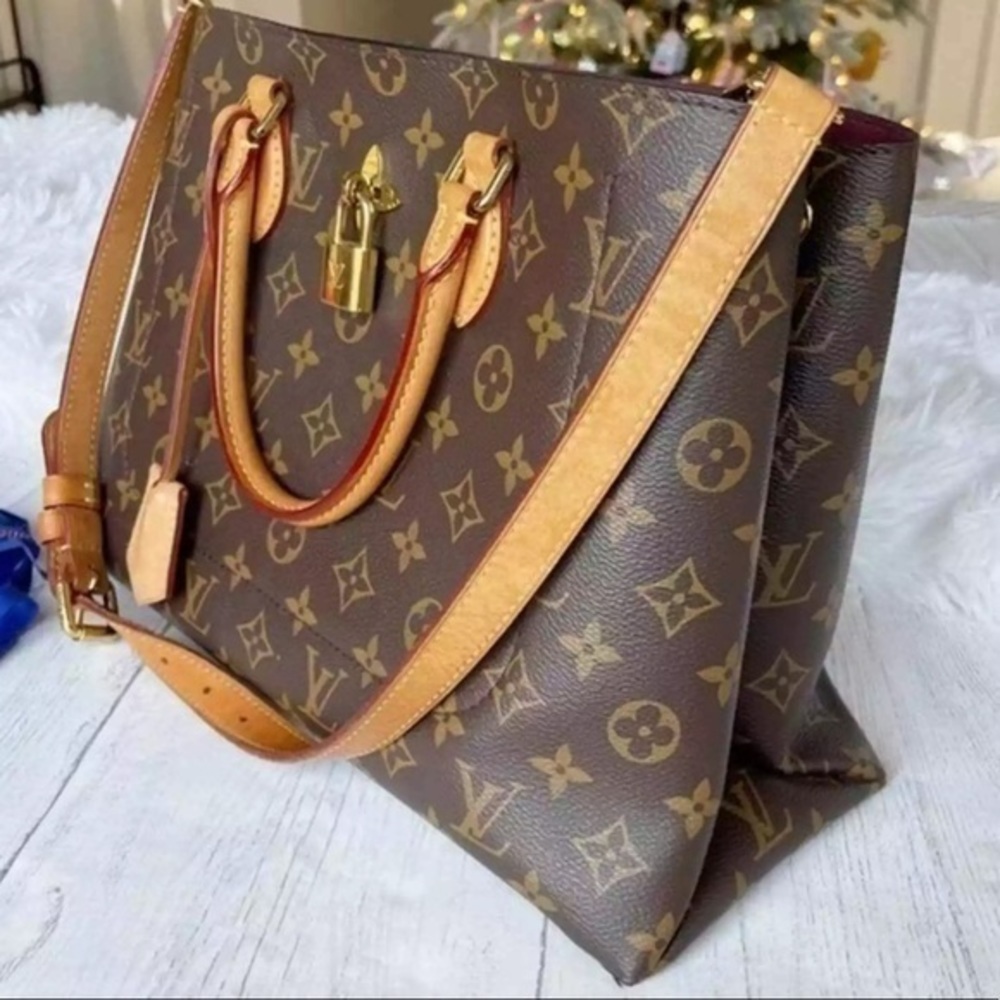✖️SOLD✖️ Louis Vuitton Tote Monogram Suede Shoulder Flower Bag - Picture 7 of 16